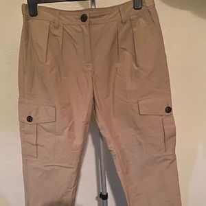 Burberry Women’s Khaki Crop-Length Cargo Pant